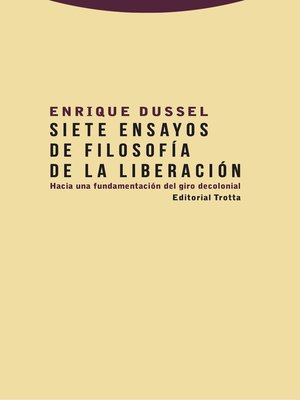 cover image of Siete ensayos de filosofía de la liberación